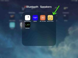 Screenshot of the Sony Music Center app icon on iPadOS.