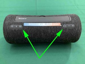 Picture of the front panel buttons on the XG300 BT speaker.