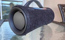 Picture of the left front view of the Sony SRS XG300 speaker.
