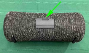 Picture of the closed ports door on the Sony SRS XG300 speaker.
