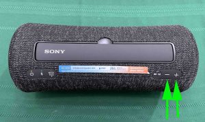 Picture of the -Volume- buttons on the Sony SRS XG300.