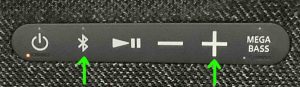 Picture of the -Bluetooth- and -Volume Up- buttons.