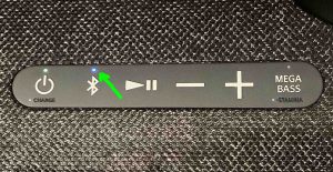 Picture of the blinking Bluetooth lamp.