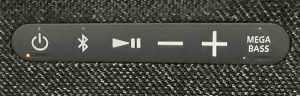 Picture of the Sony SRS XG500 speaker powered OFF but charging.
